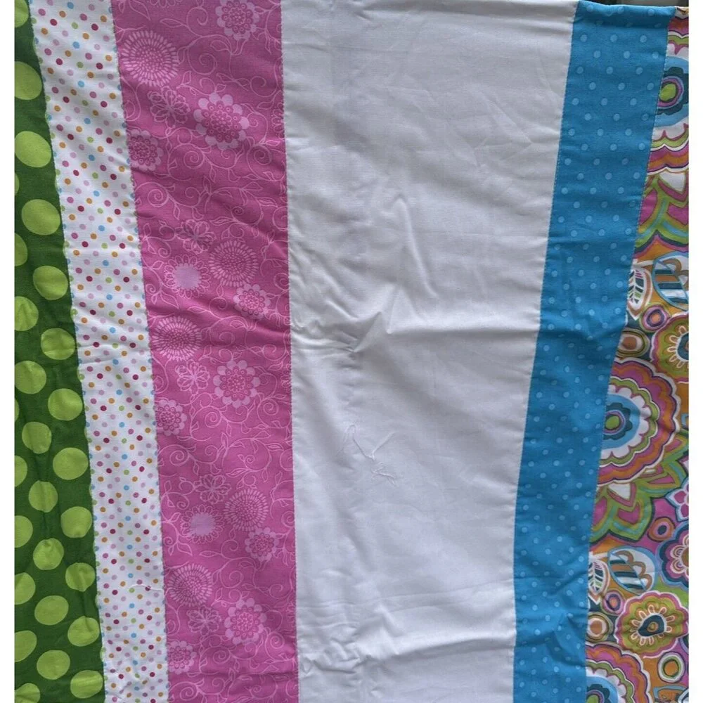 Boho Floral Baby Blanket Quilt Cotton Nursery Playmat 51” x 40” Bedding
